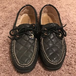 Sperry Black Quilted Shoes